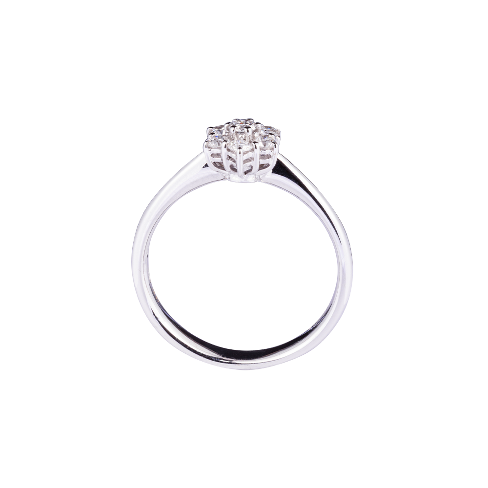 Anillo Oro Blanco con Diamantes