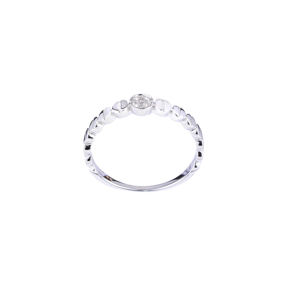 Anillo Oro Blanco con Diamantes