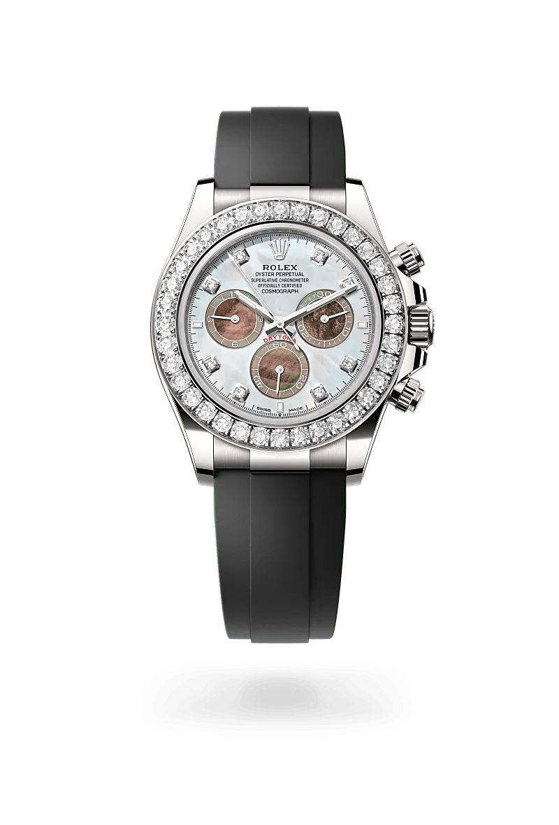 Oyster, 40 mm, oro blanco y diamantes | M126589RBR-0001