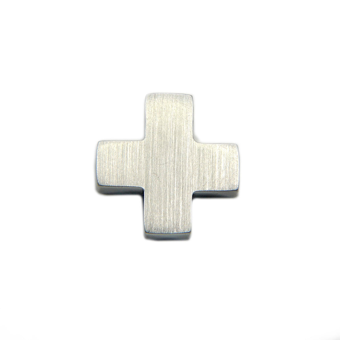 Tressor Cruz Cuadrada Hueca Oro Blanco