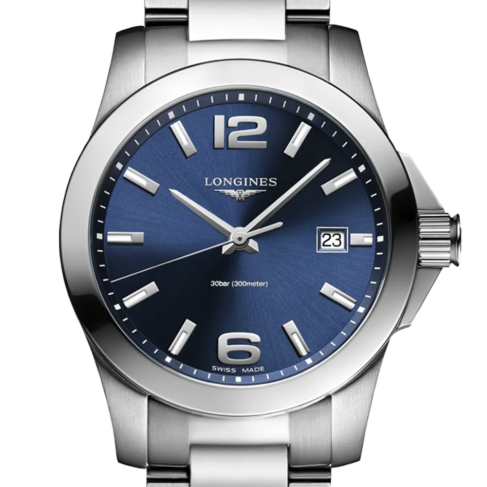 CONQUEST, L3.377.4.96.6, reloj cuarzo, Ø 34.00 mm, acero inoxidable.