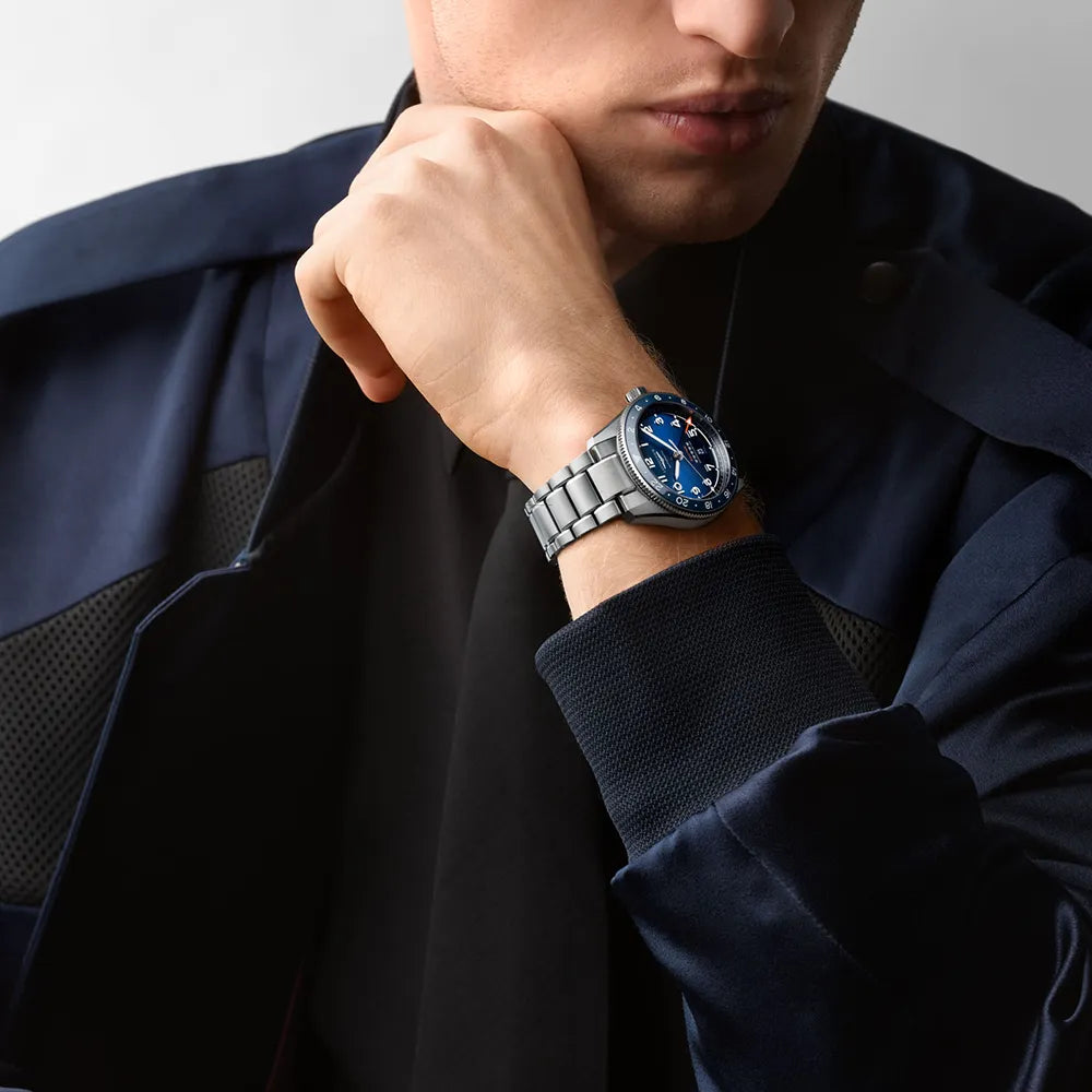 LONGINES SPIRIT ZULU TIME, L3.812.4.93.6, reloj Automático, Ø 42.00 mm, Acero inoxidable y cerámica.