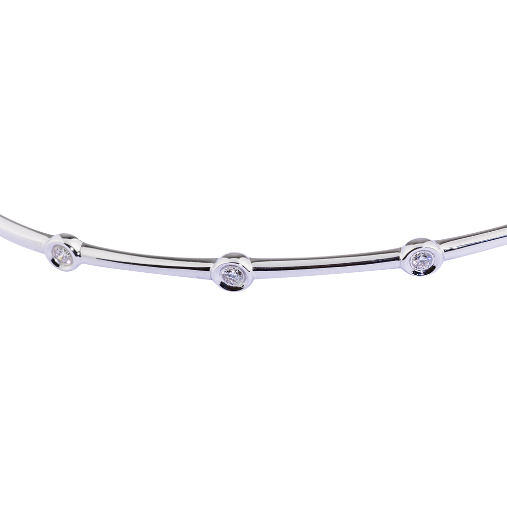 Pulsera Oro Blanco con Diamantes