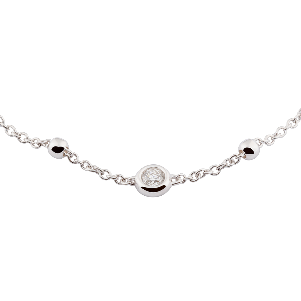 Pulsera Oro Blanco con Diamantes