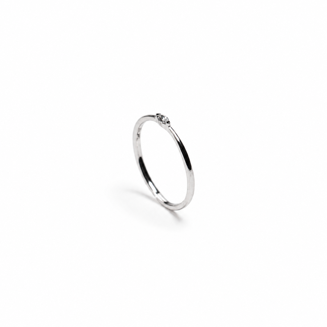 Anillo de Diamante en Oro Blanco de 14K