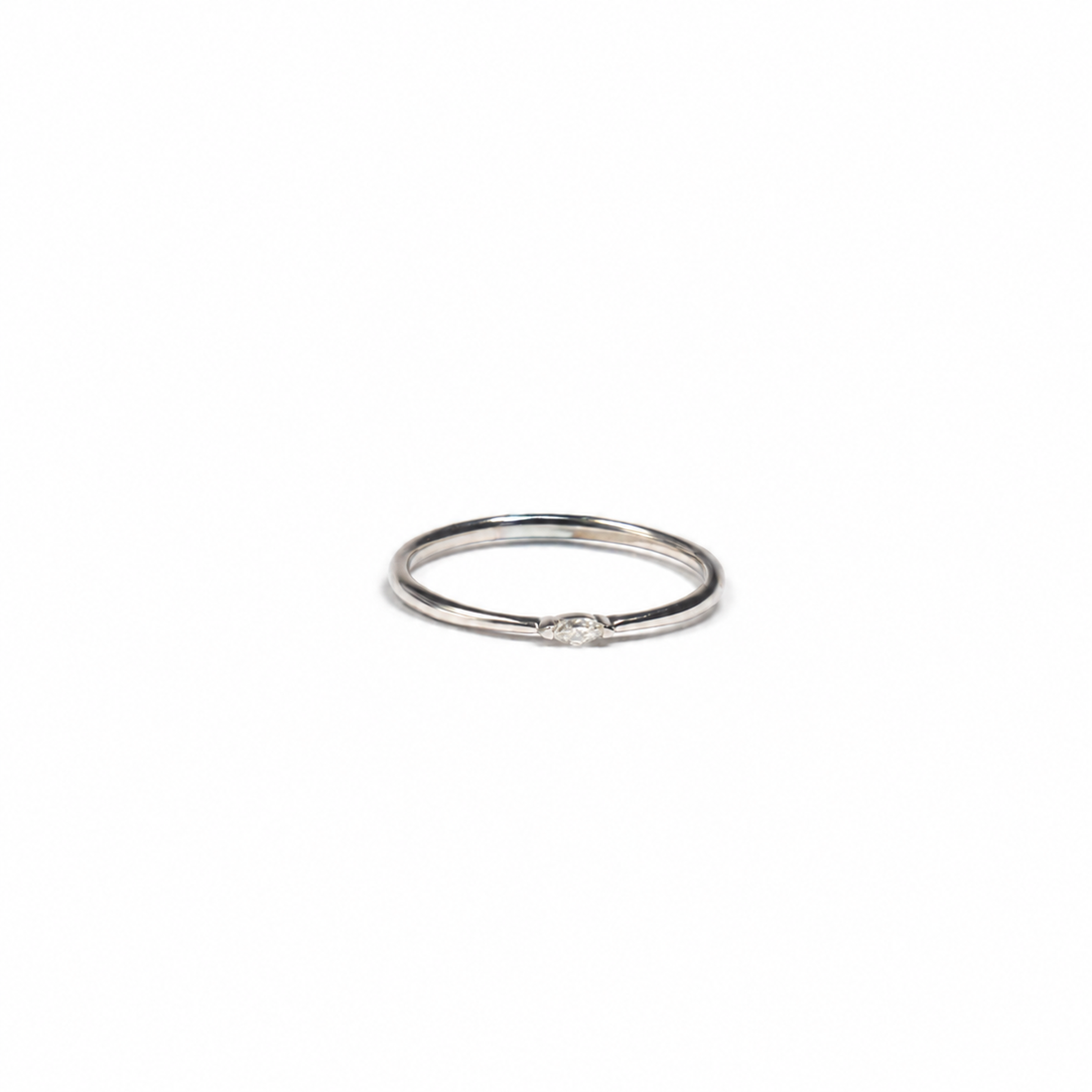 Anillo de Diamante en Oro Blanco de 14K