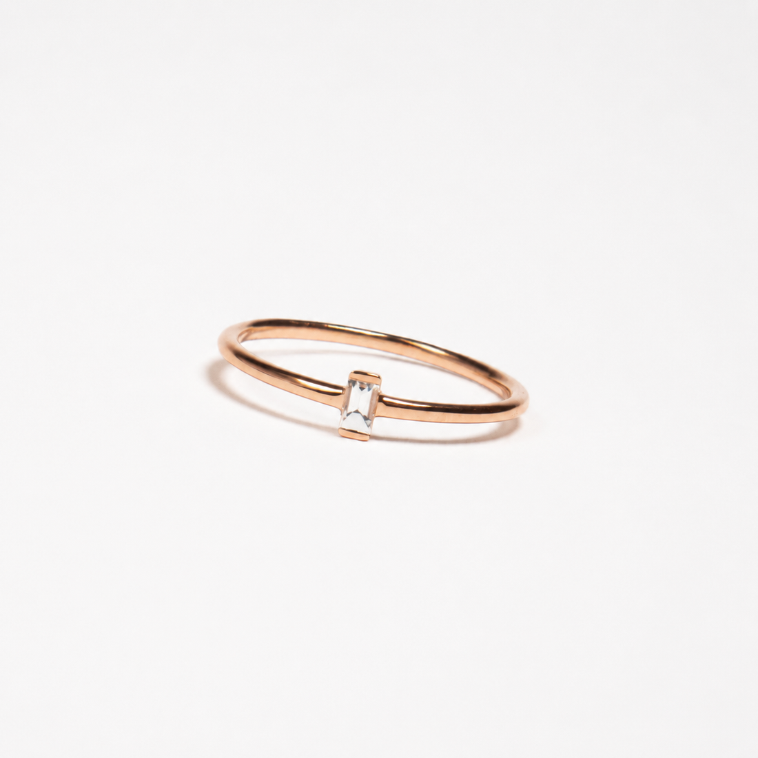 Anillo de Diamante en Oro Rosa de 14K