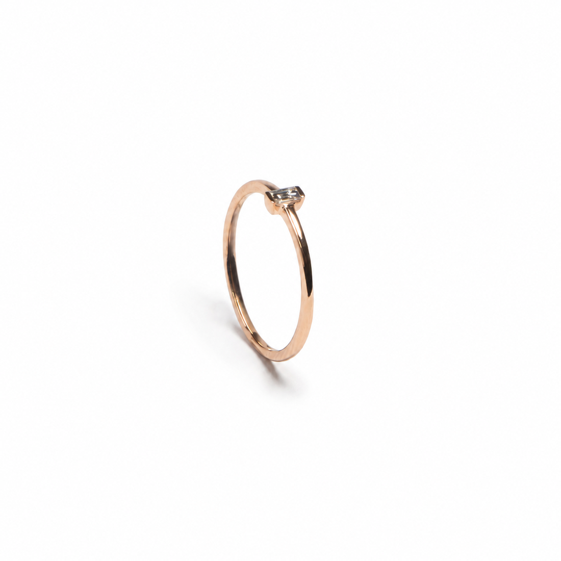 Anillo de Diamante en Oro Rosa de 14K