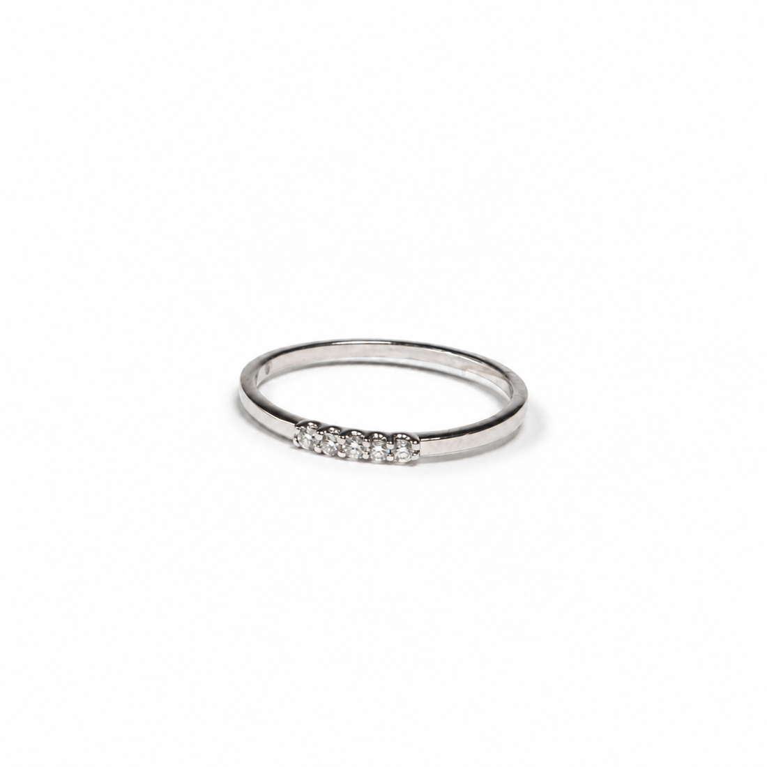 Anillo de Diamantes en Oro Blanco de 14K