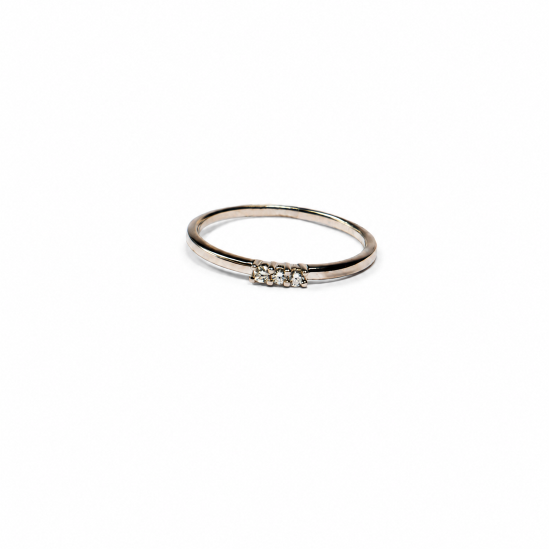 Anillo de Diamantes en Oro Blanco de 14K
