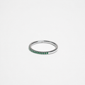 Anillo de Esmeraldas en Oro Blanco de 14K, vista alternativa