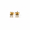 Aretes de Diamantes en Oro Amarillo de 14K