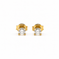 Aretes de Diamantes en Oro Amarillo de 14K
