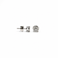 Aretes de Diamantes en Oro Blanco de 14K