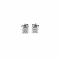 Aretes de Diamantes en Oro Blanco de 14K, vista alternativa