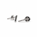 Aretes de Diamantes en Oro Blanco de 14K