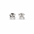 Aretes de Diamantes Talla Navette en Oro Blanco