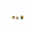 Aretes de Esmeraldas en Oro Amarillo de 14K