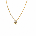 Collar con Dije de Diamante en Oro Amarillo de 14K