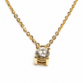 Collar con Dije de Diamante en Oro Amarillo de 14K, vista alternativa