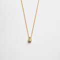 Collar con Dije de Diamante en Oro Amarillo de 14K