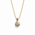 Collar con Dije de Diamante en Oro Amarillo de 14K, vista alternativa