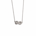 Collar con Dije de Diamantes en Oro Blanco de 14K