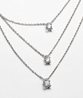Collar con Dije de Diamantes en Oro Blanco de 14K