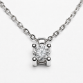 Collar con Dije de Diamantes en Oro Blanco de 14K, vista alternativa