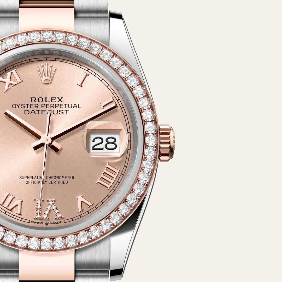Oyster, 36 mm, acero Oystersteel, oro Everose y diamantes | M126281RBR-0016