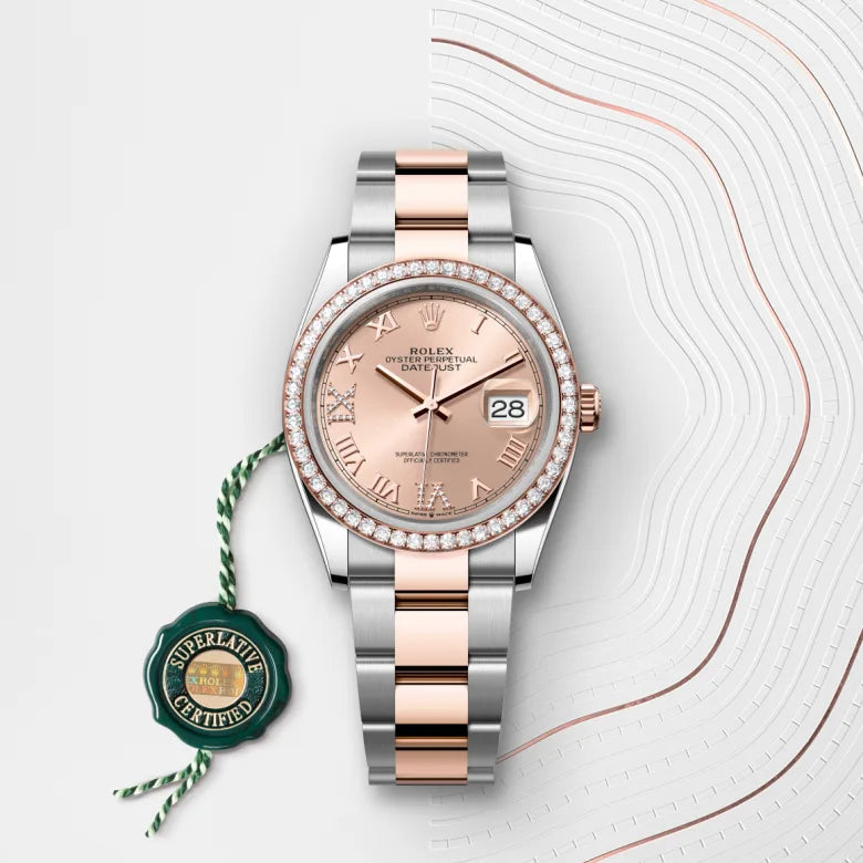Oyster, 36 mm, acero Oystersteel, oro Everose y diamantes | M126281RBR-0016