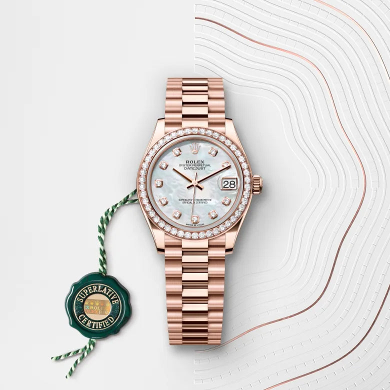 Oyster, 31 mm, oro Everose y diamantes | M278285RBR-0005
