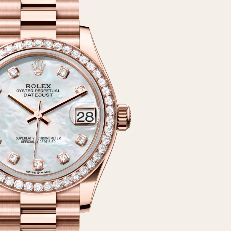 Oyster, 31 mm, oro Everose y diamantes | M278285RBR-0005