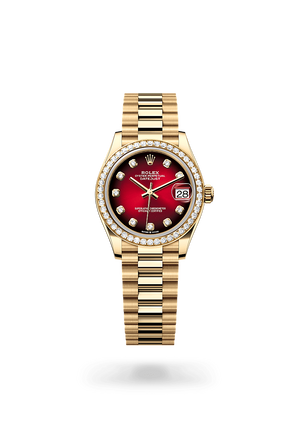 Oyster, 31 mm, oro amarillo y diamantes | M278288RBR-0041