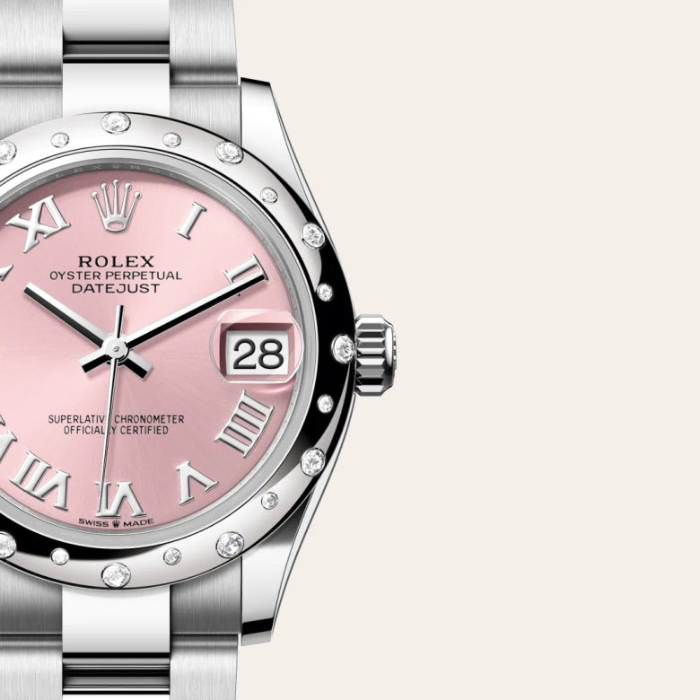Oyster, 31 mm, acero Oystersteel, oro blanco y diamantes | M278344RBR-0021