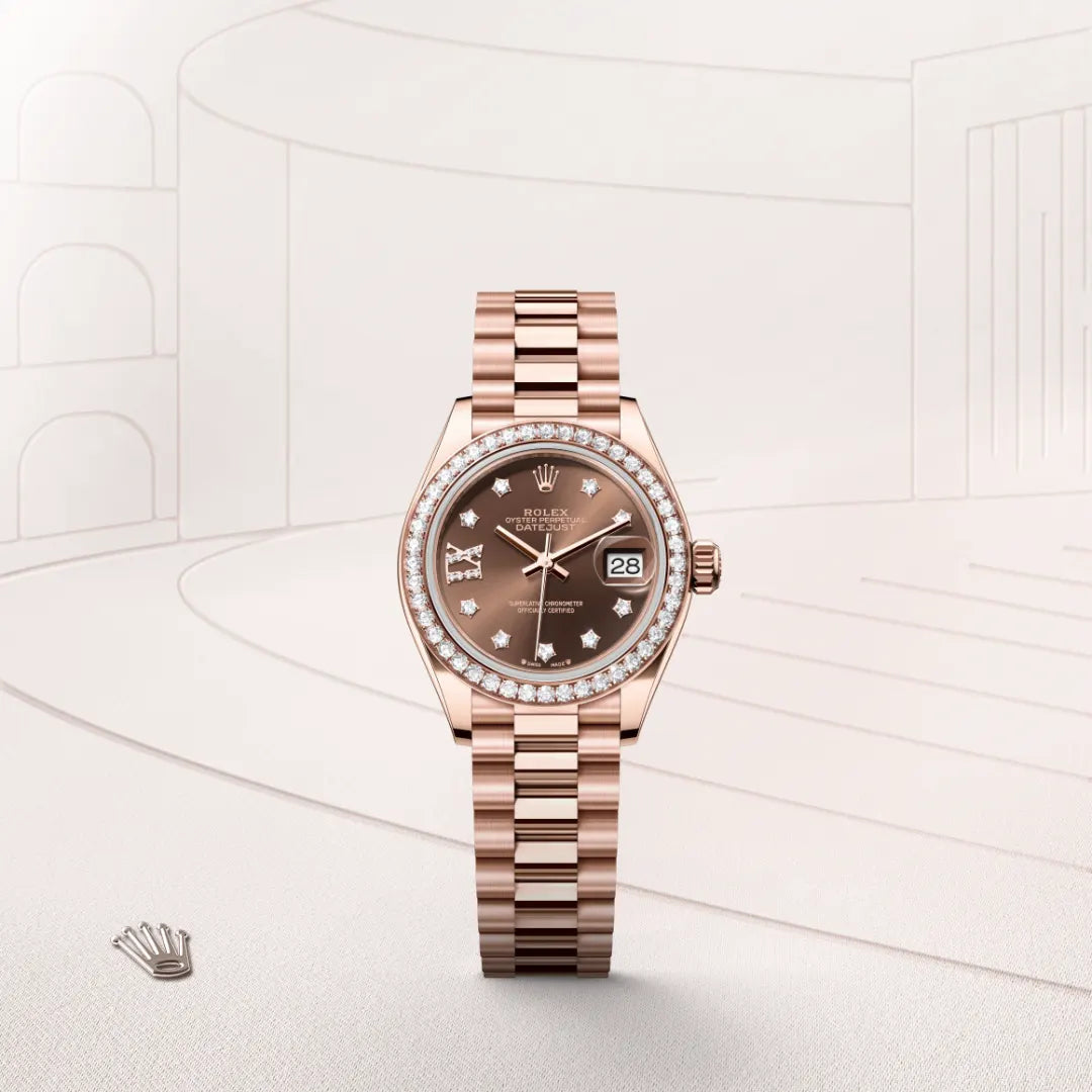 Oyster, 28 mm, oro Everose y diamantes | M279135RBR-0001