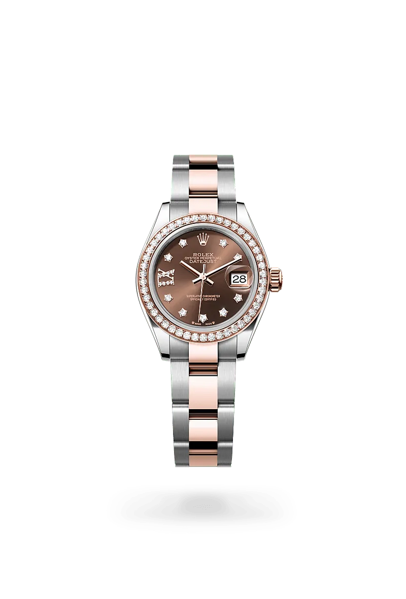 Oyster, 28 mm, acero Oystersteel, oro Everose y diamantes | M279381RBR-0004