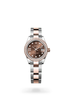 Oyster, 28 mm, acero Oystersteel, oro Everose y diamantes | M279381RBR-0004