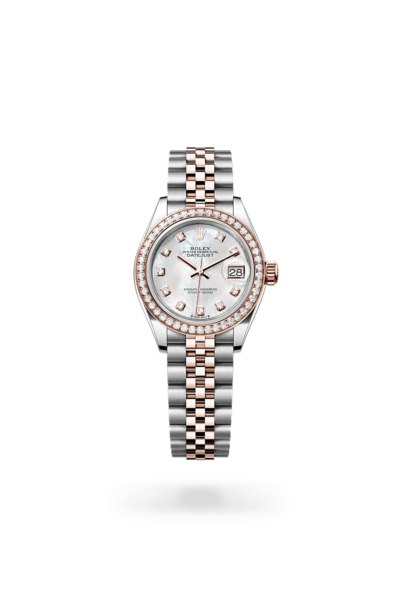 Oyster, 28 mm, acero Oystersteel, oro Everose y diamantes | M279381RBR-0013