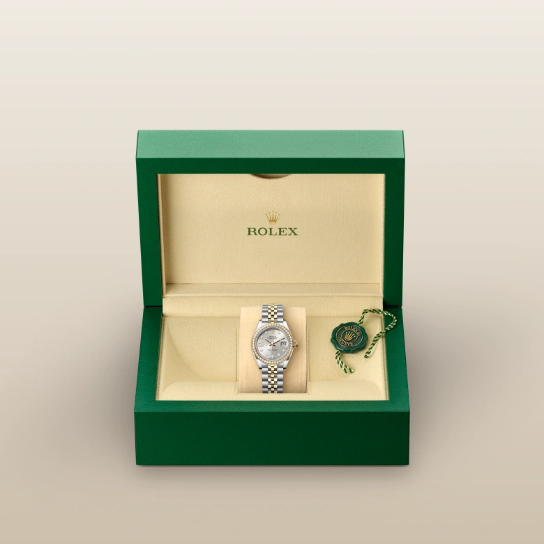 Oyster, 28 mm, acero Oystersteel, oro amarillo y diamantes | M279383RBR-0003