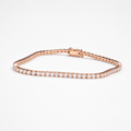 Pulsera de Diamantes en Oro Rosa de 14K