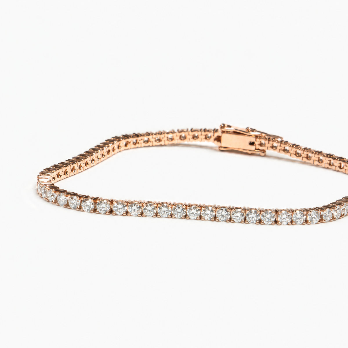 Pulsera de Diamantes en Oro Rosa de 14K, vista alternativa