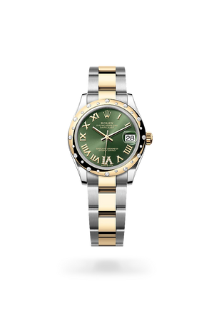 Oyster, 31 mm, acero Oystersteel, oro amarillo y diamantes | M278343RBR-0015