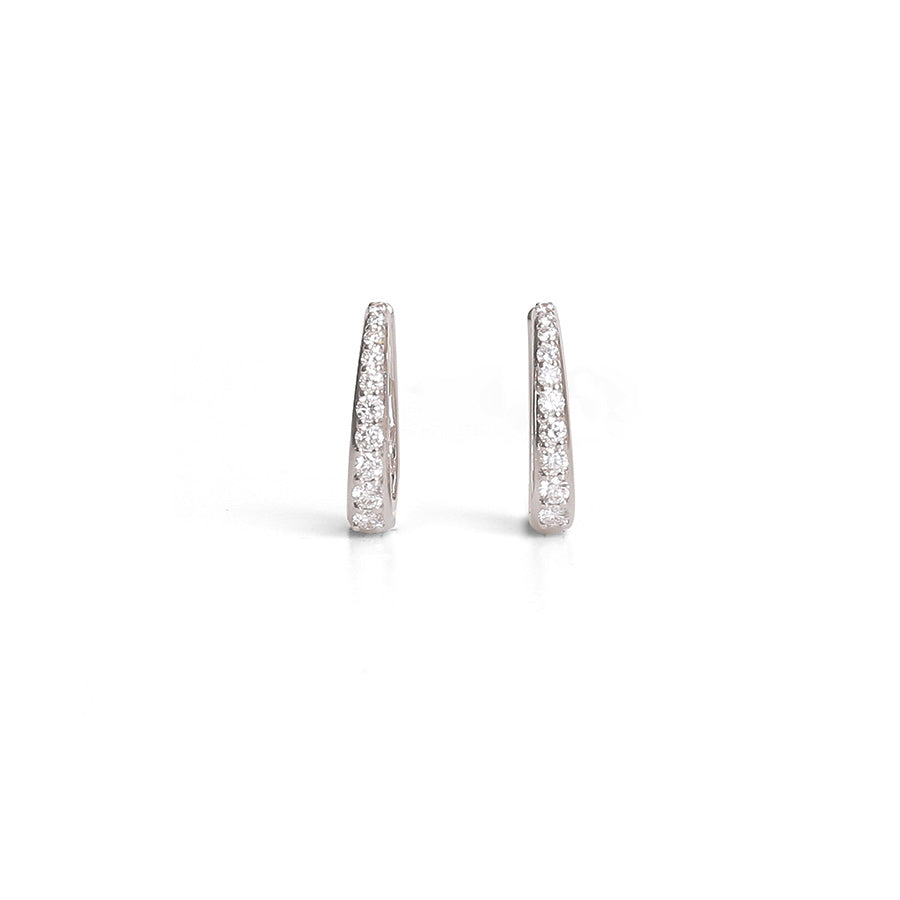 Aretes en Oro blanco con diamantes