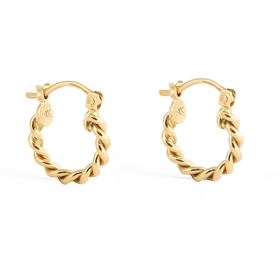 Aretes en Oro Rosa 14k modelo Aitana