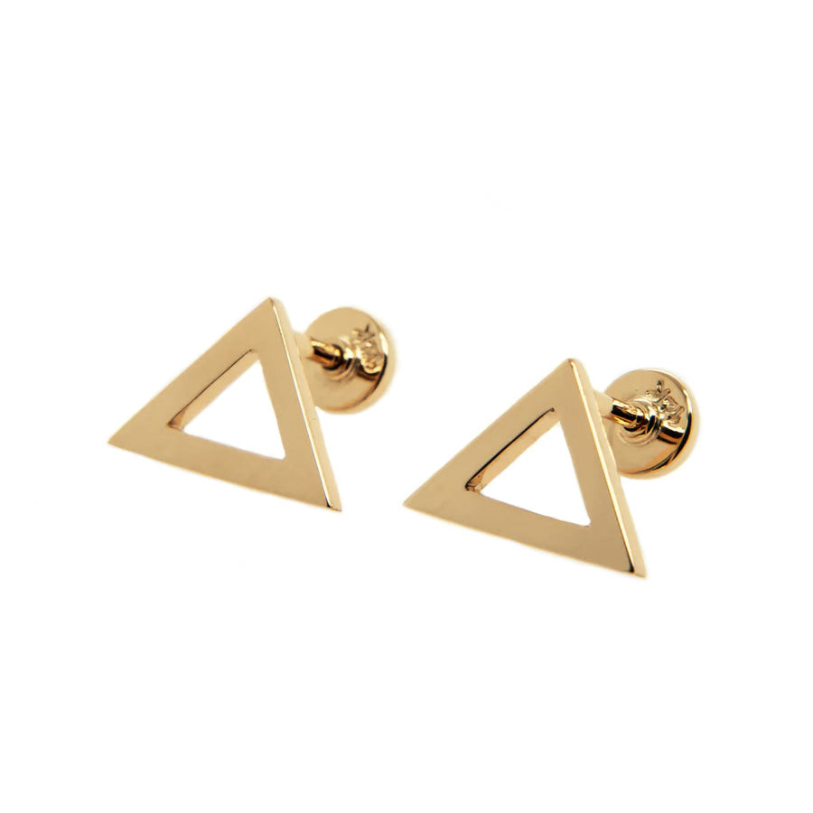 Aretes en Oro Rosa 14k modelo Geo