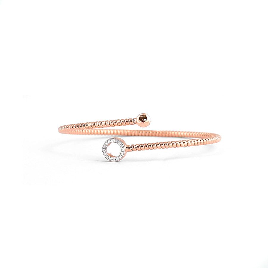 Brazalete en oro rosa con diamantes