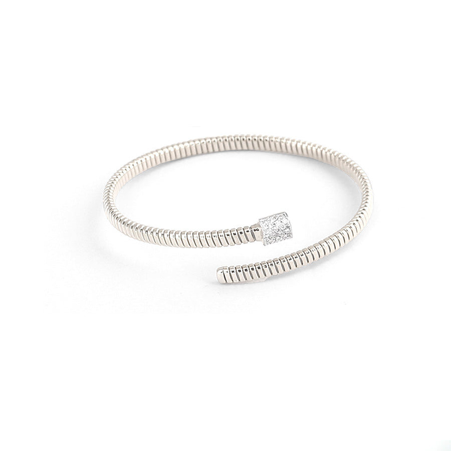 Brazalete en oro blanco con diamantes