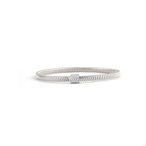 Brazalete en Oro blanco con diamantes