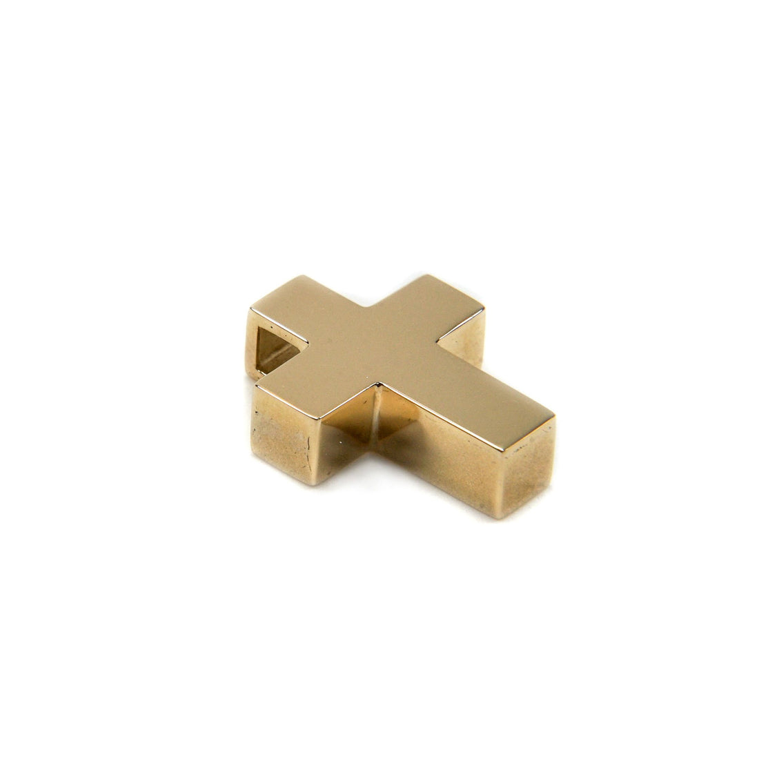 Tressor Cruz Rectangular Hueca Oro Amarillo